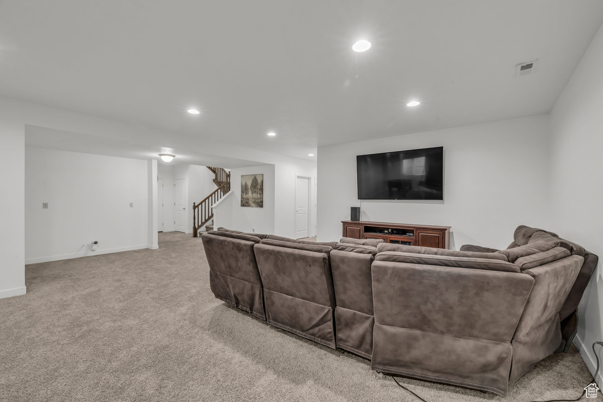 Basement Family/Play Room. Showing location of pre-plumbing for kitchen.