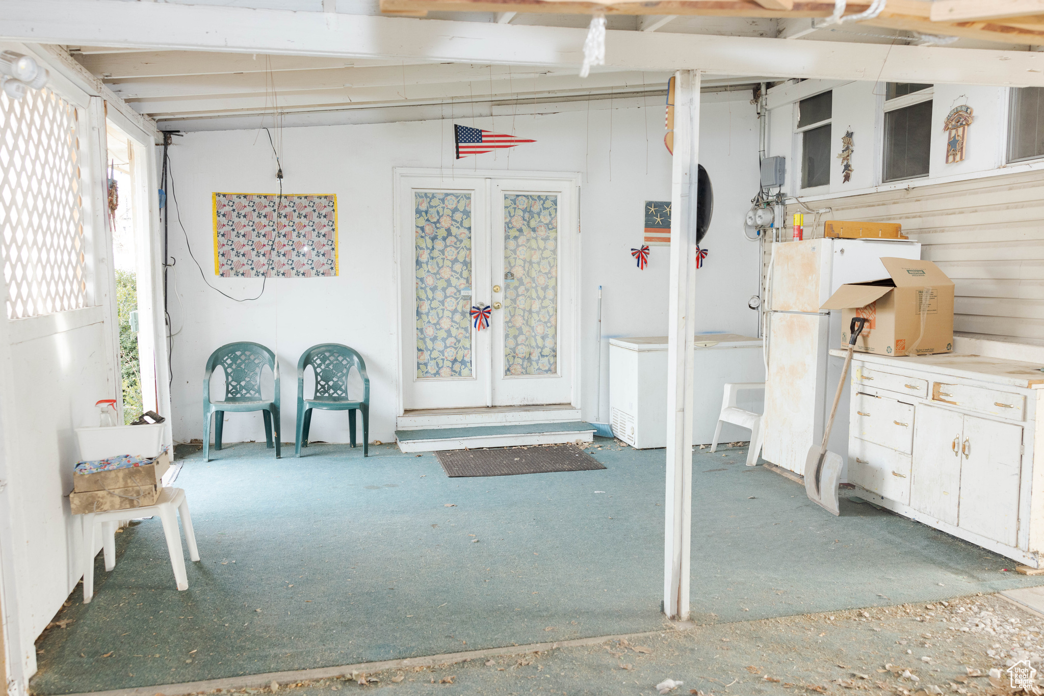 Interior space with french doors