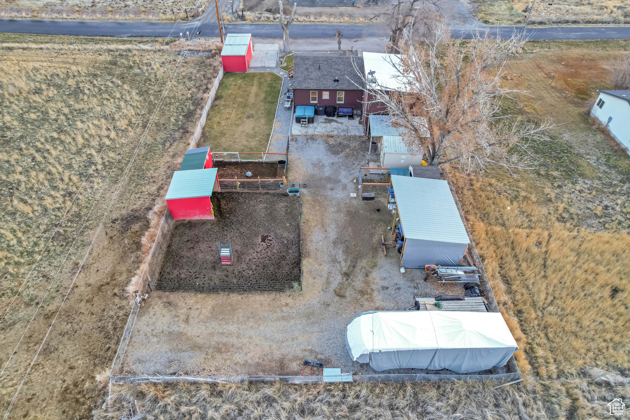 Drone / aerial view from the back of lot