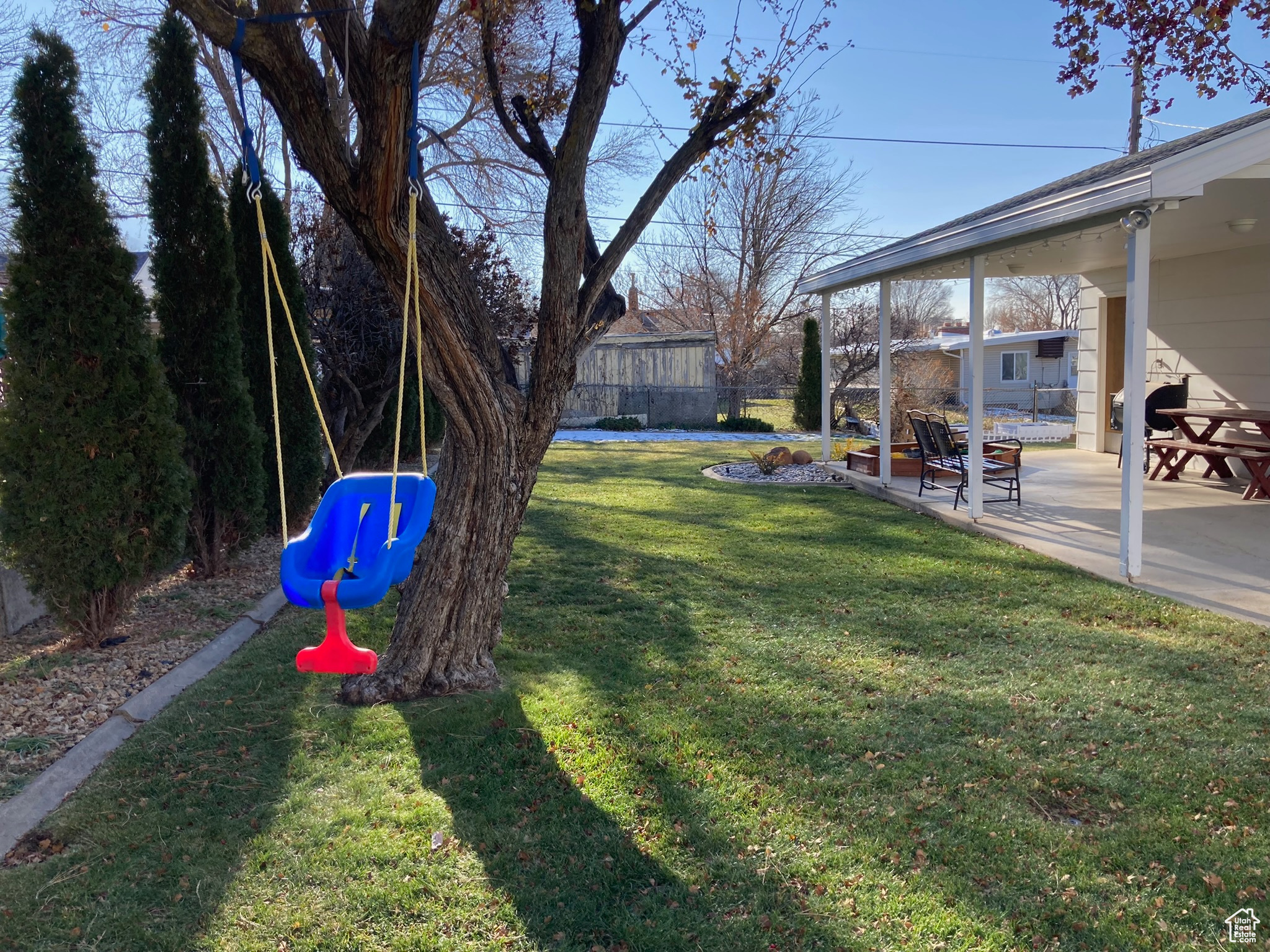 View of yard with a patio area