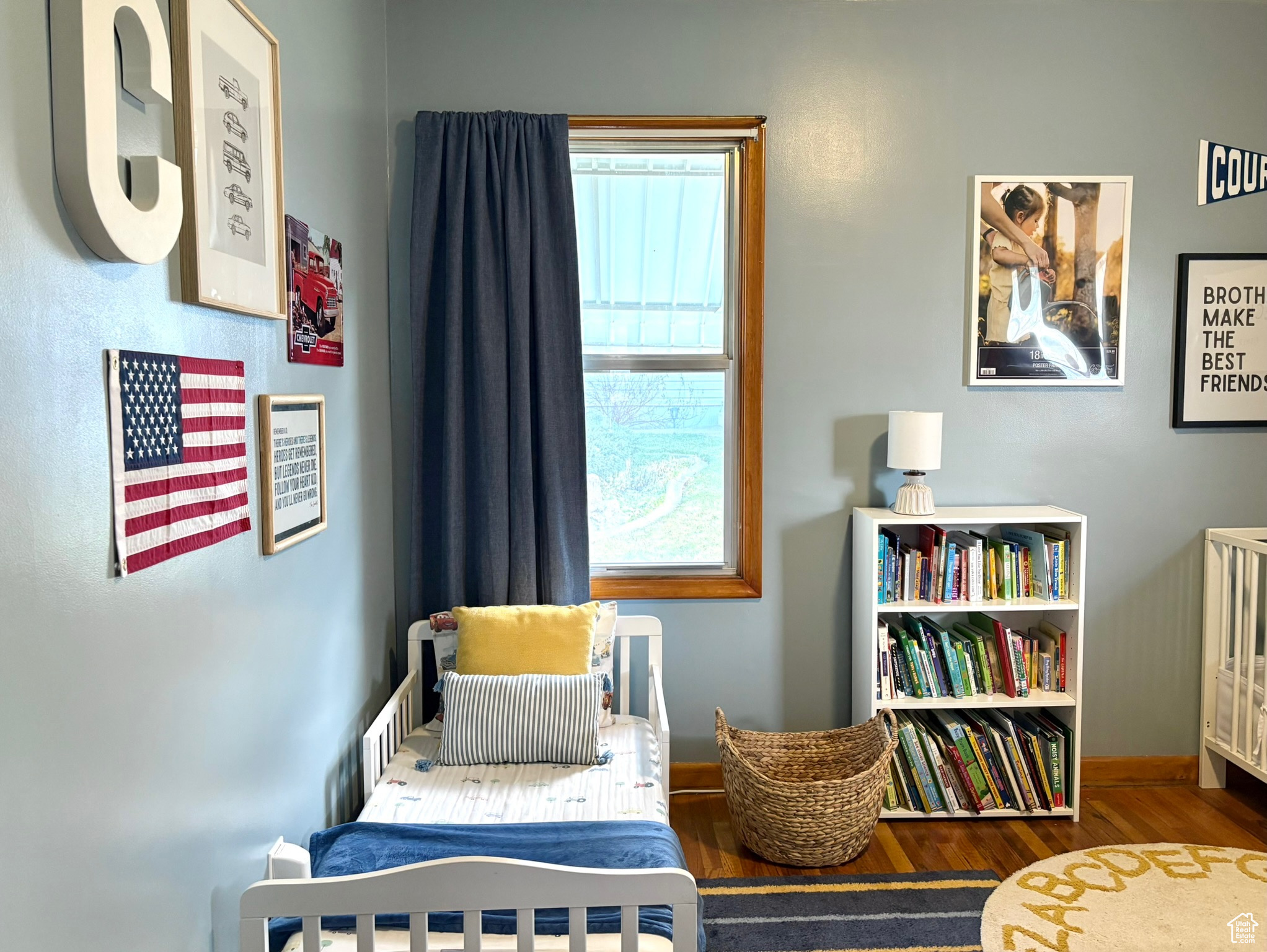 Bedroom featuring hardwood floors