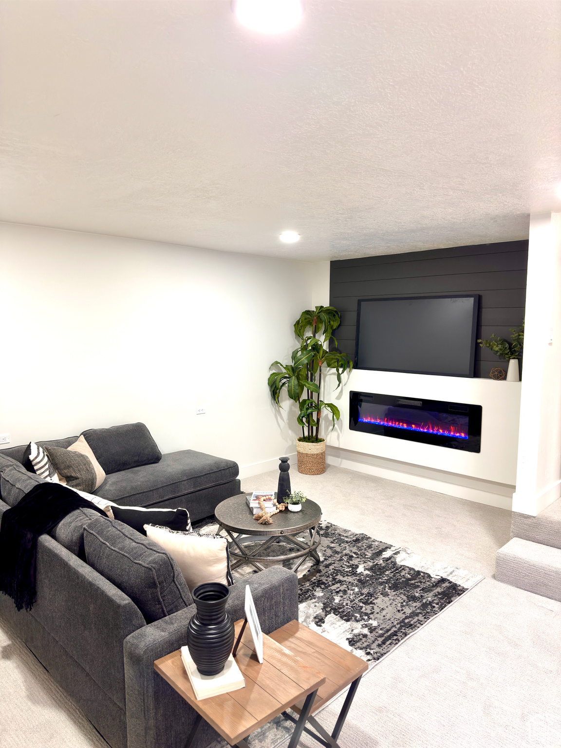 View of carpeted living room