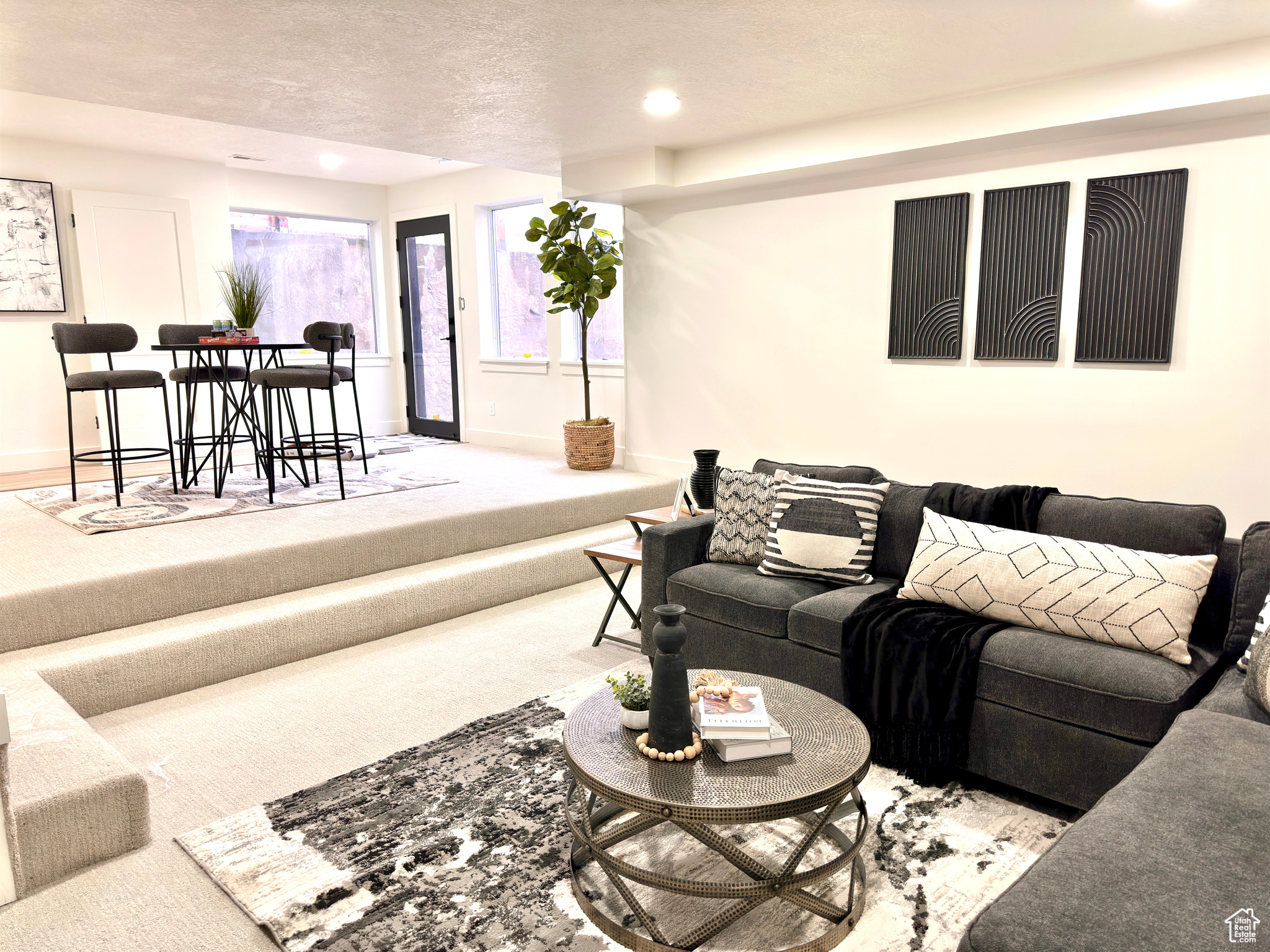 View of carpeted living room