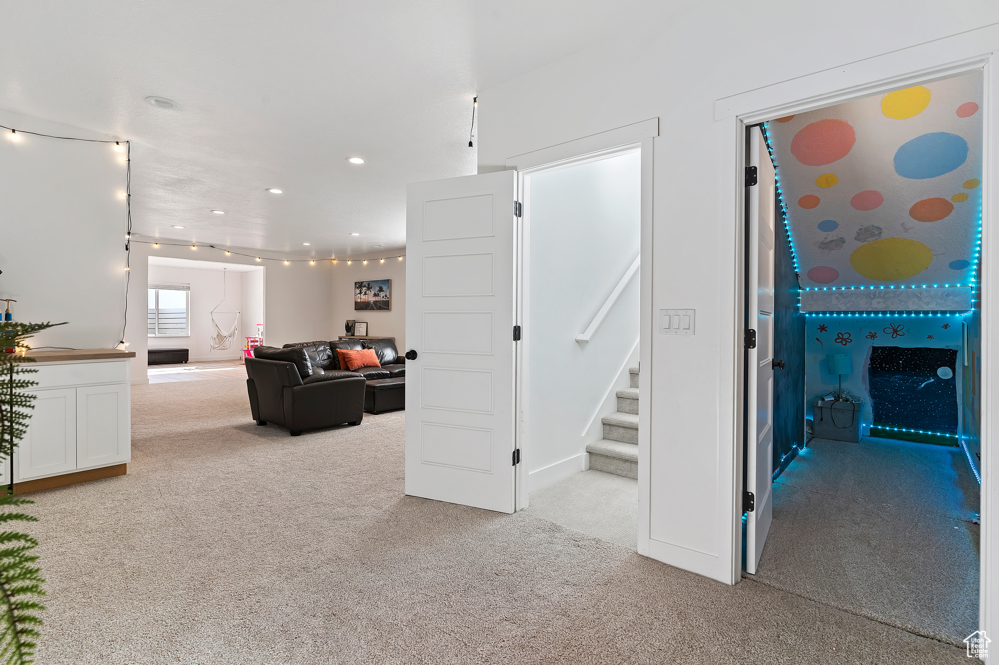 View of carpeted living room