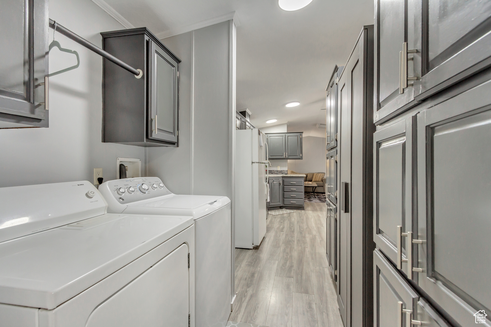 Laundry area. Washer and dryer are included.