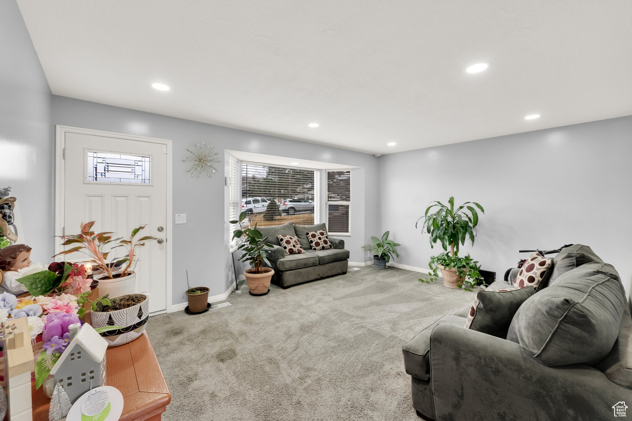 View of carpeted living room