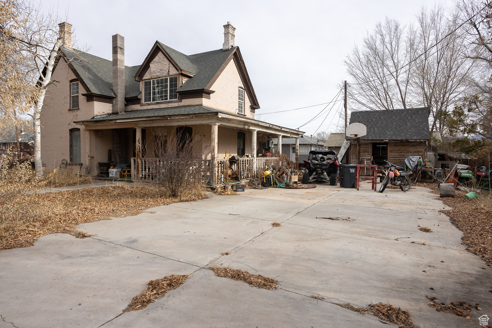 Exterior space featuring covered porch