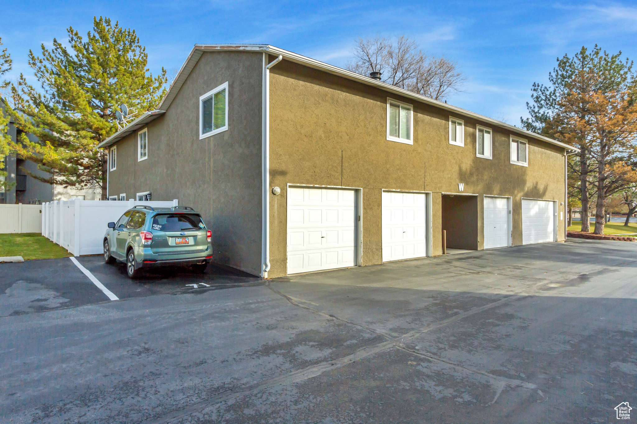 View of home's exterior featuring a garage