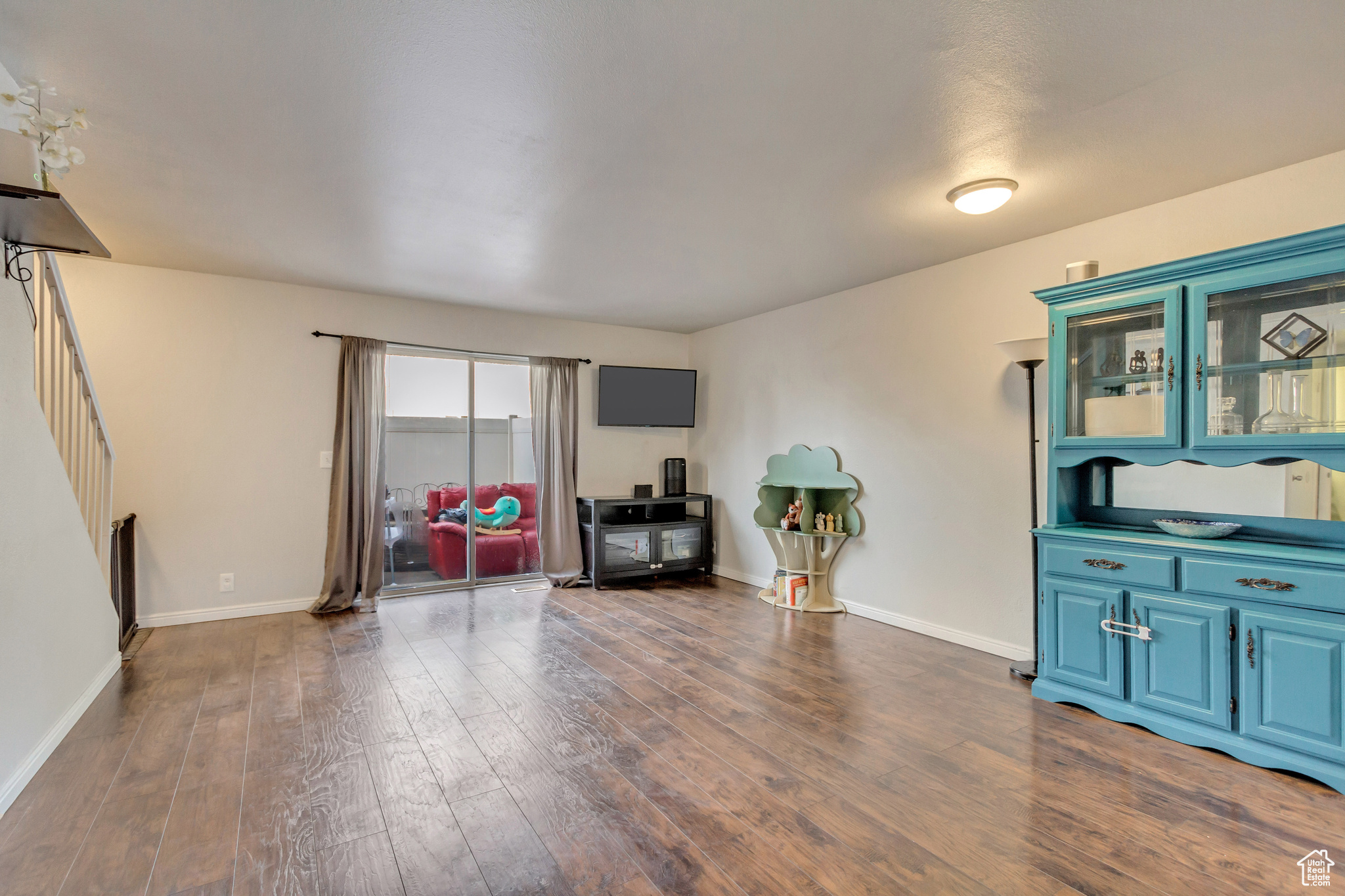 Misc room featuring dark hardwood / wood-style floors