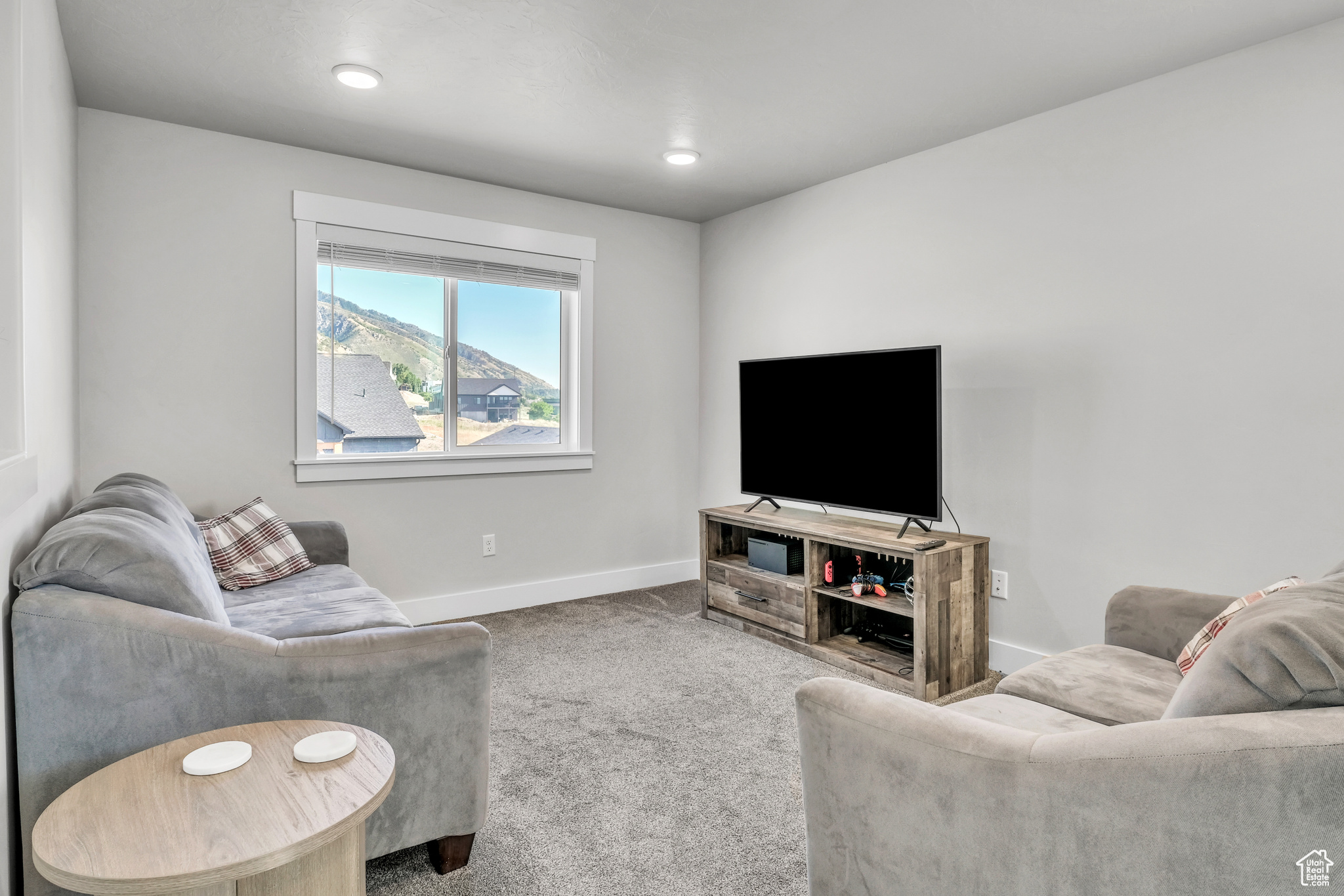 View of carpeted living room