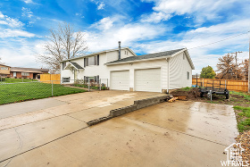 View of front of home with a front lawn