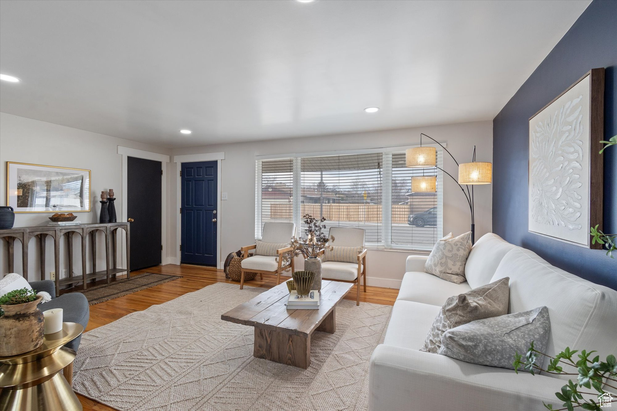 Living room featuring light hardwood / wood-style floors