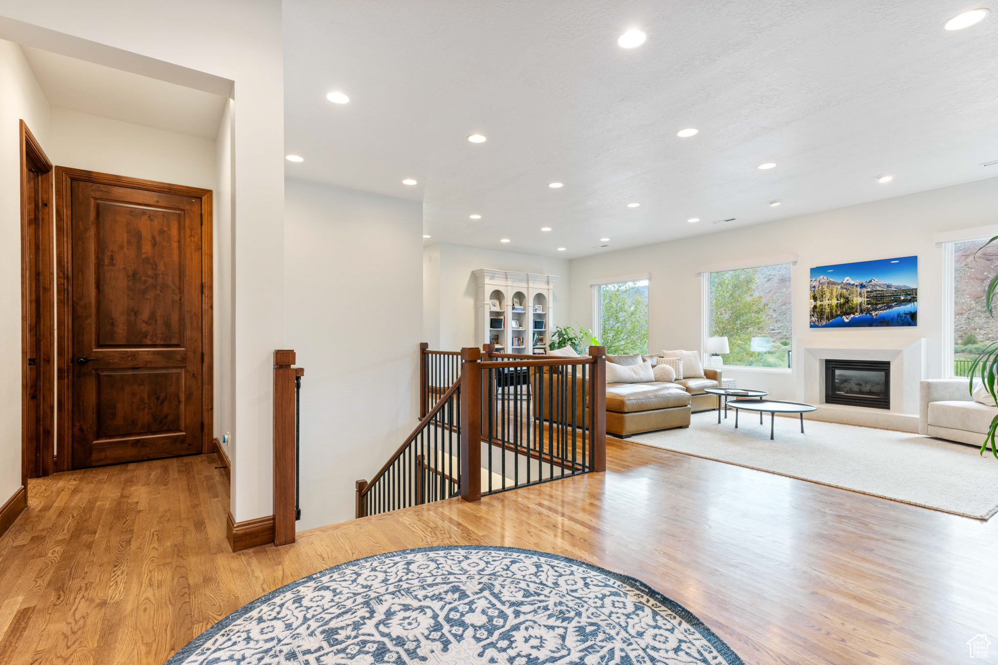 Living room featuring light hardwood / wood-style floors