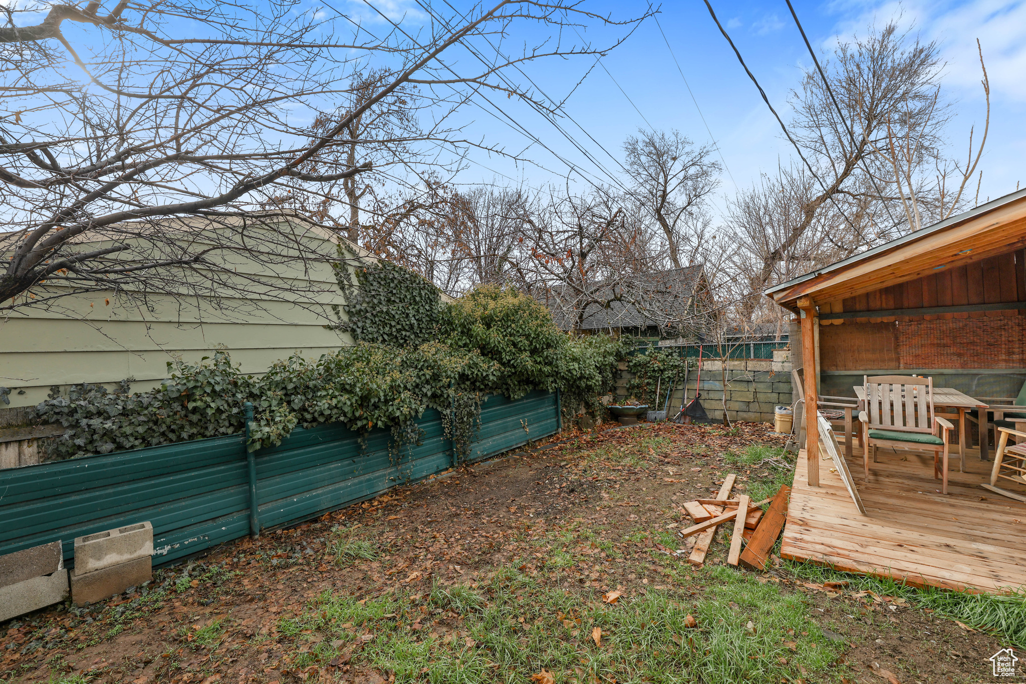 View of yard featuring a deck