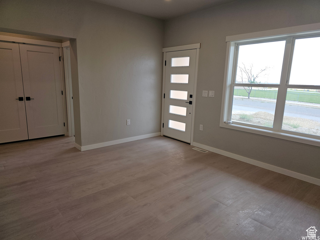 Entryway featuring light hardwood / wood-style floors