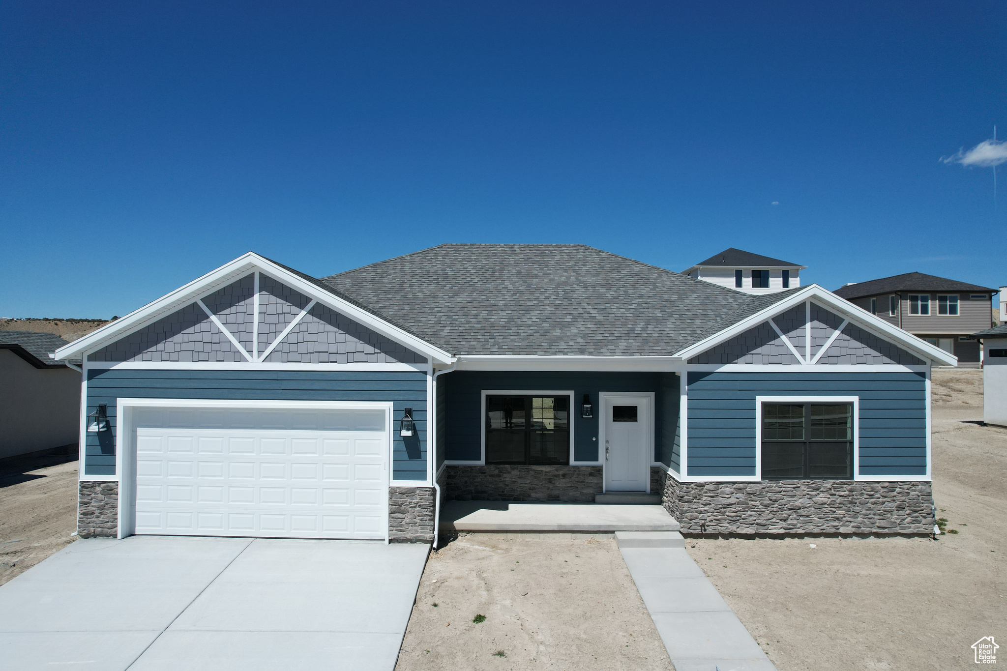 Craftsman-style house with a garage