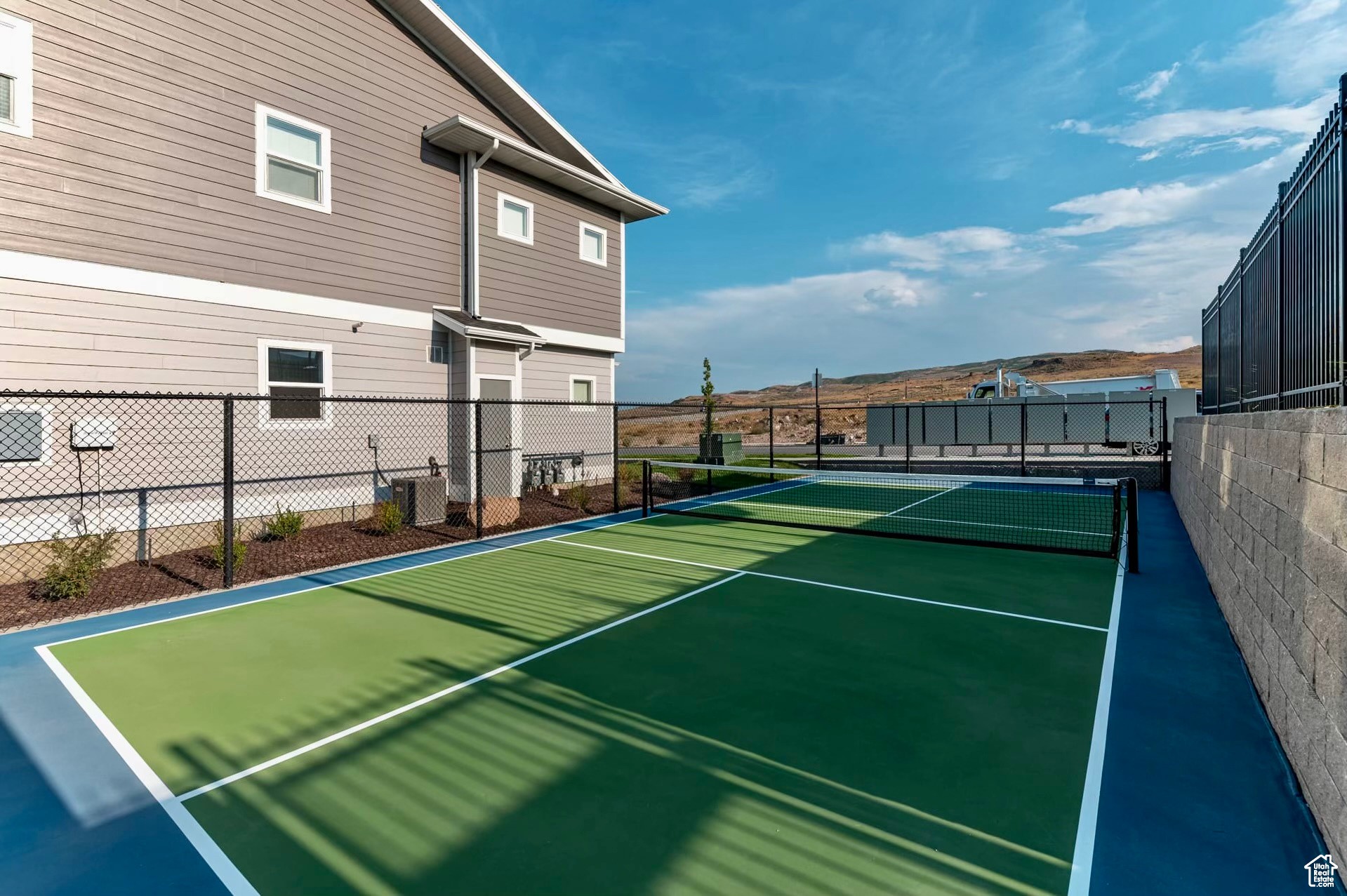 View of tennis court