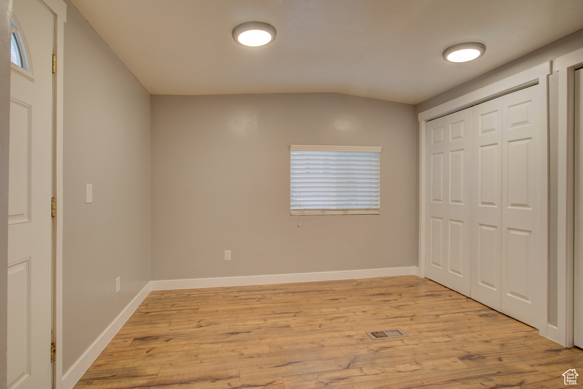 entry/living room. Closet has washer and dryer