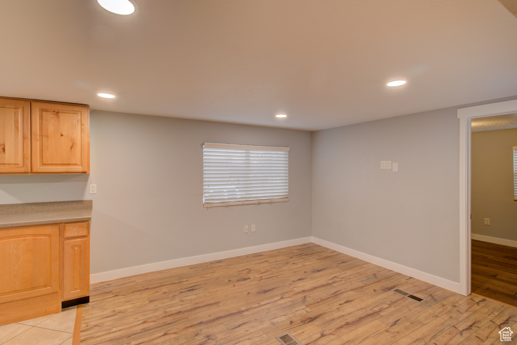 Interior space featuring light wood-type flooring