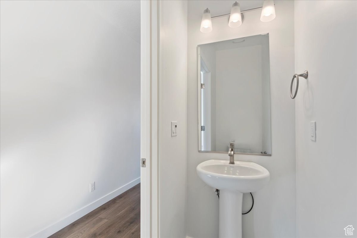 Bathroom featuring hardwood / wood-style floors