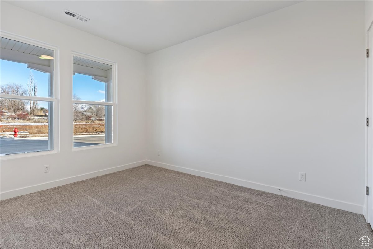 Unfurnished room featuring carpet floors