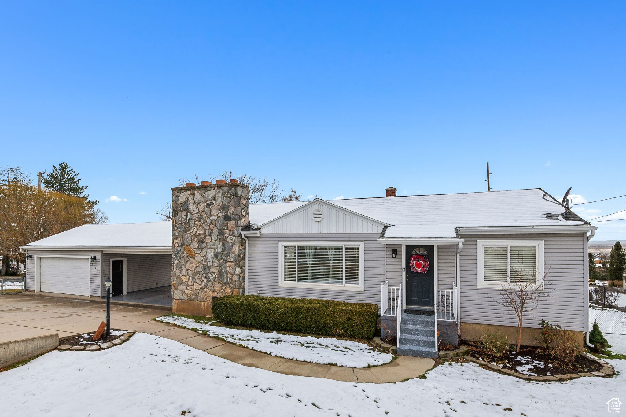 Ranch-style home with a garage