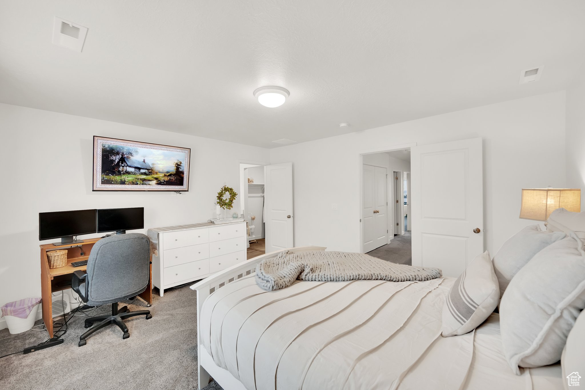 Bedroom featuring carpet floors