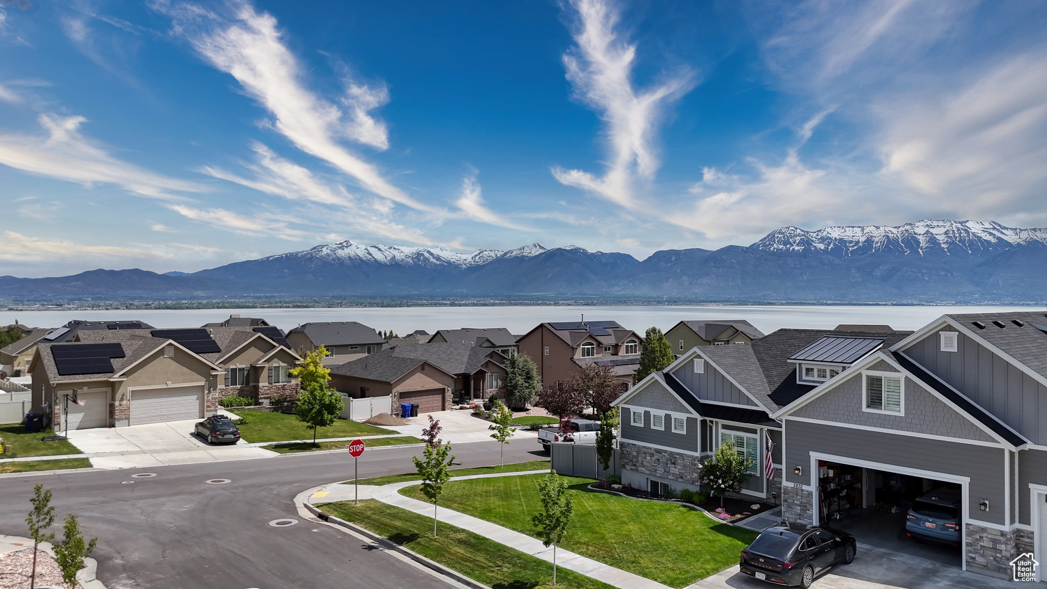 Mountain view with a water view