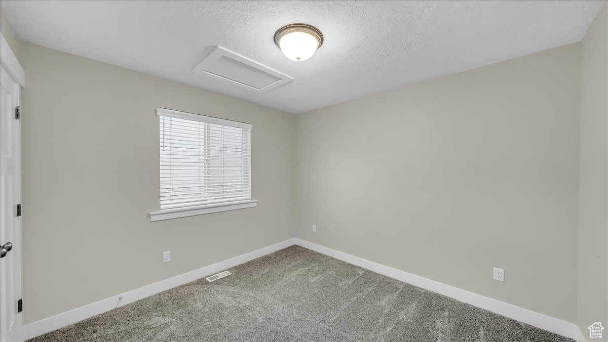 Spare room featuring carpet flooring