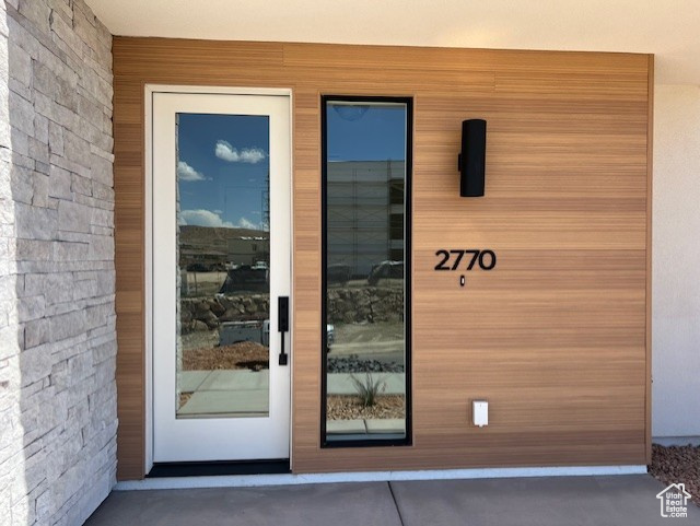 View of doorway to property