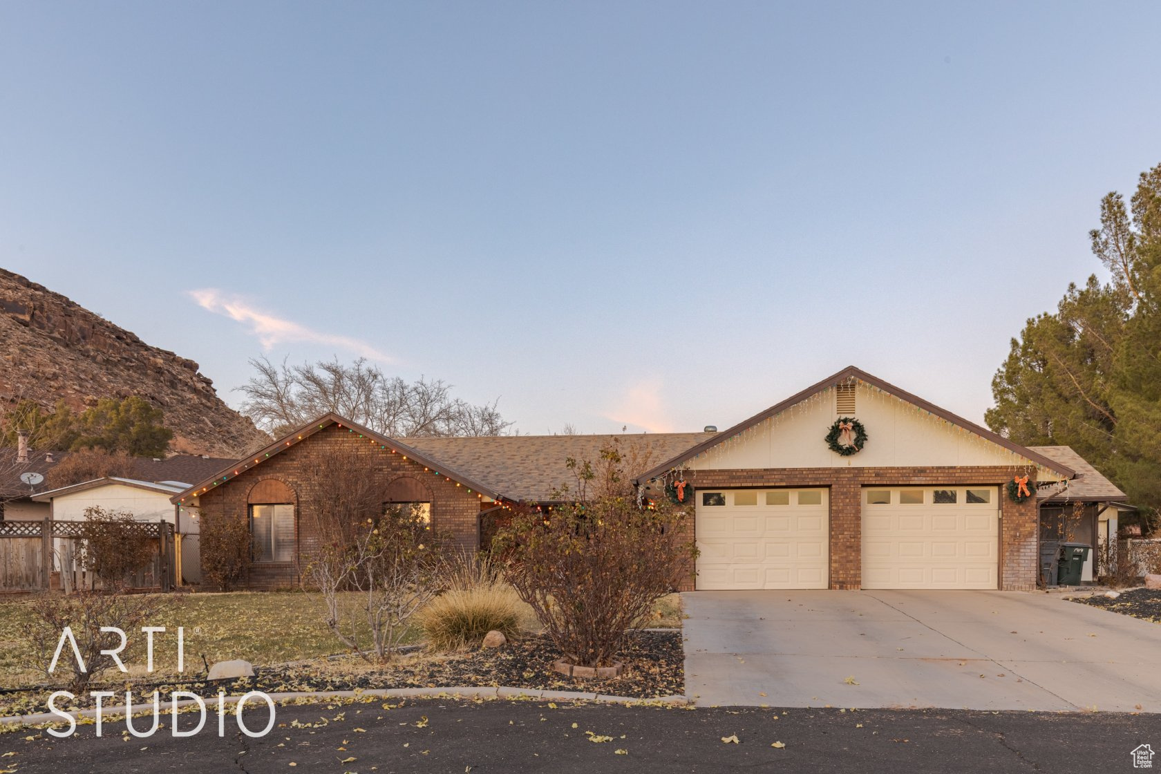 Ranch-style home with a garage