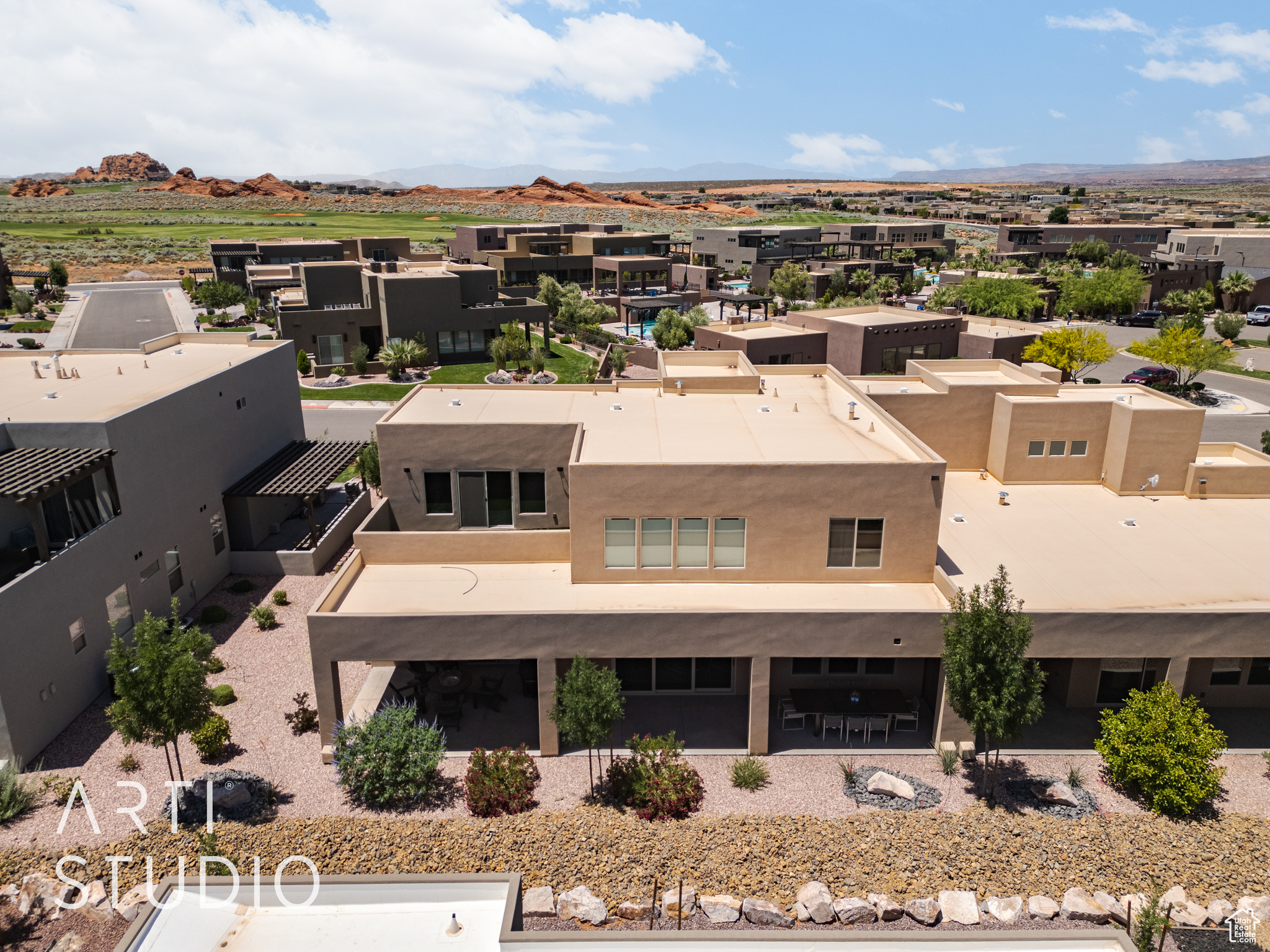 Bird's eye view featuring back of property