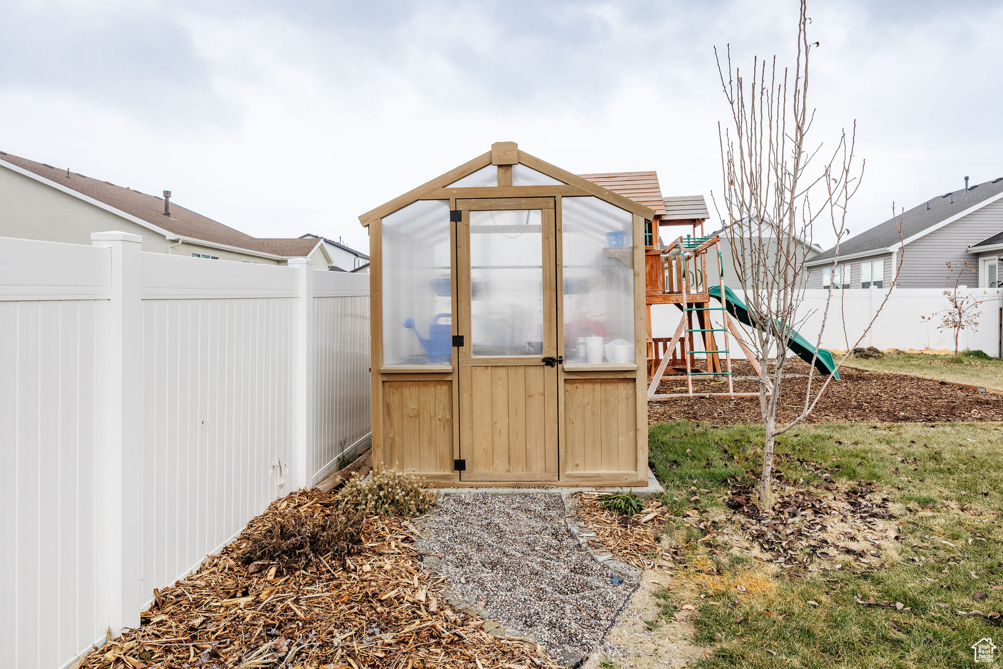 View of outdoor greenhouse