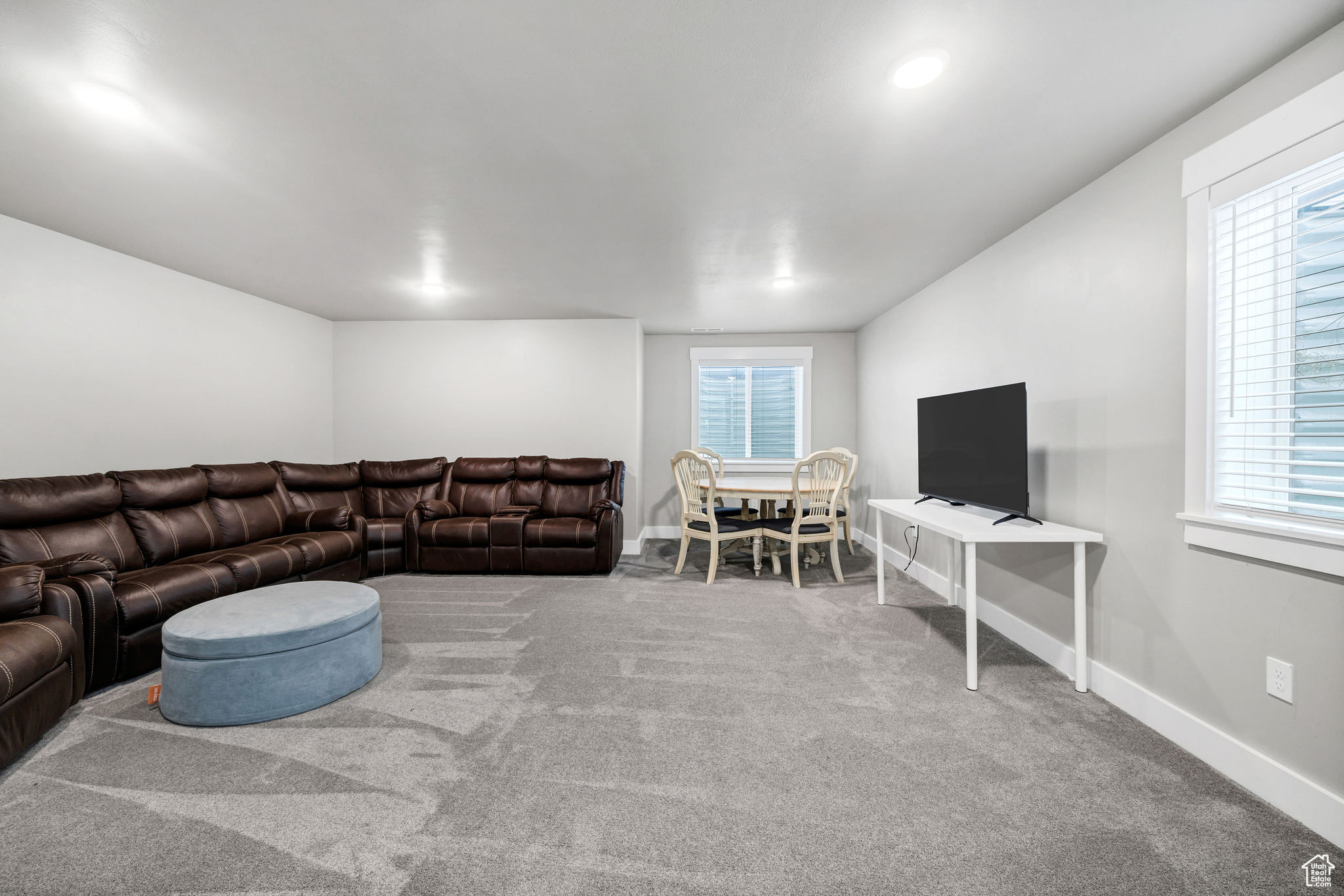 Living room with carpet flooring