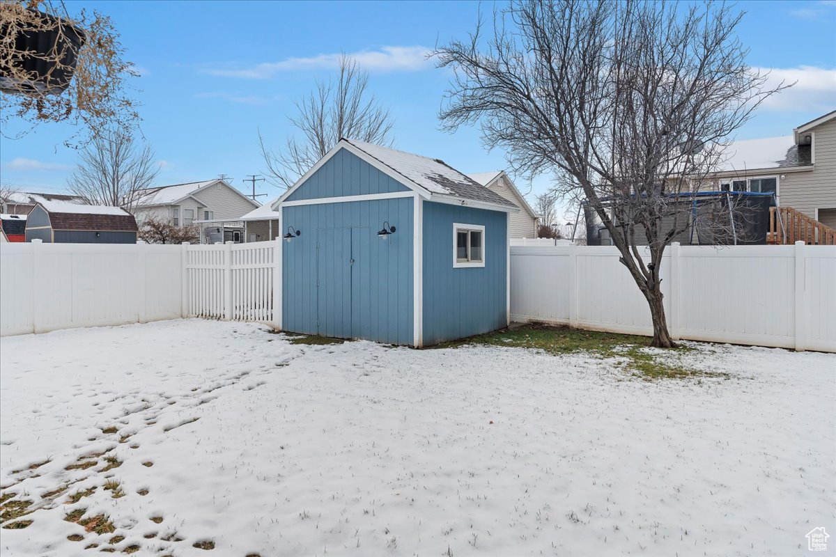 View of snow covered structure