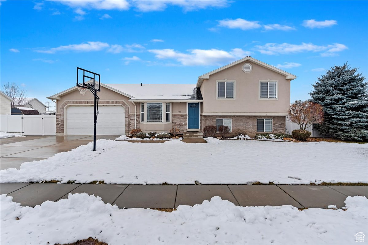 View of split level home