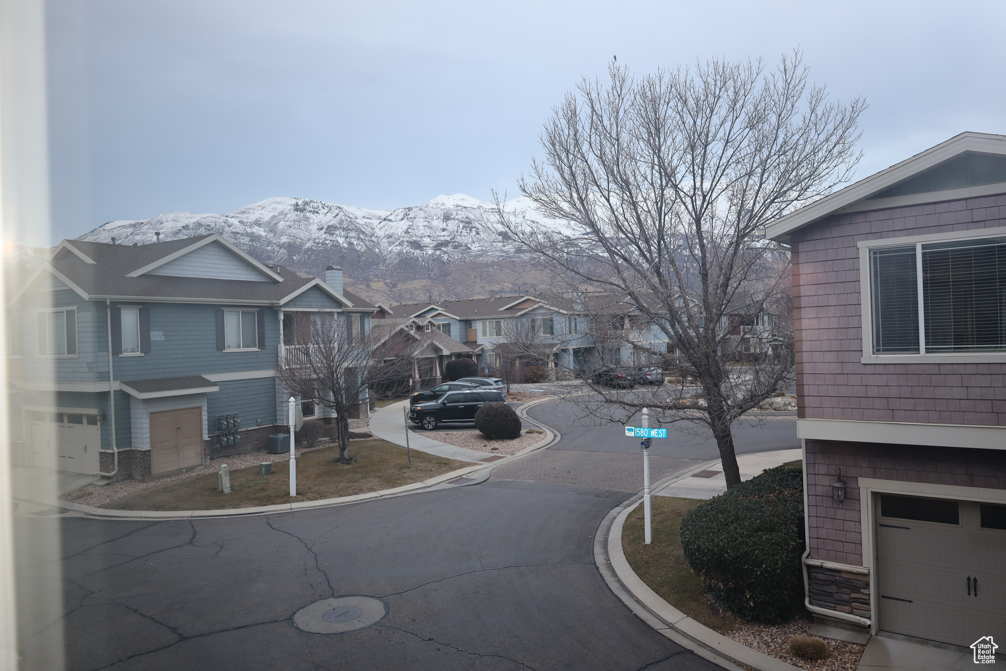 View of street with a mountain view