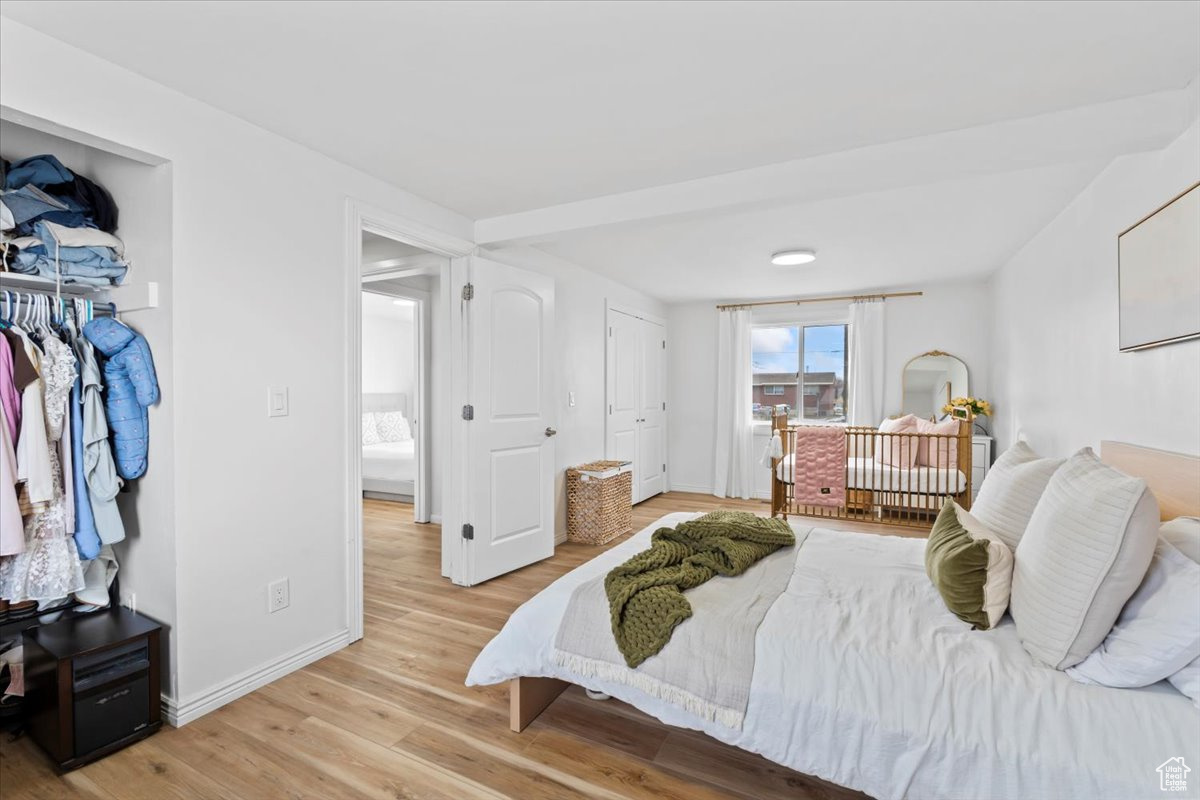 Bedroom featuring light hardwood / wood-style floors