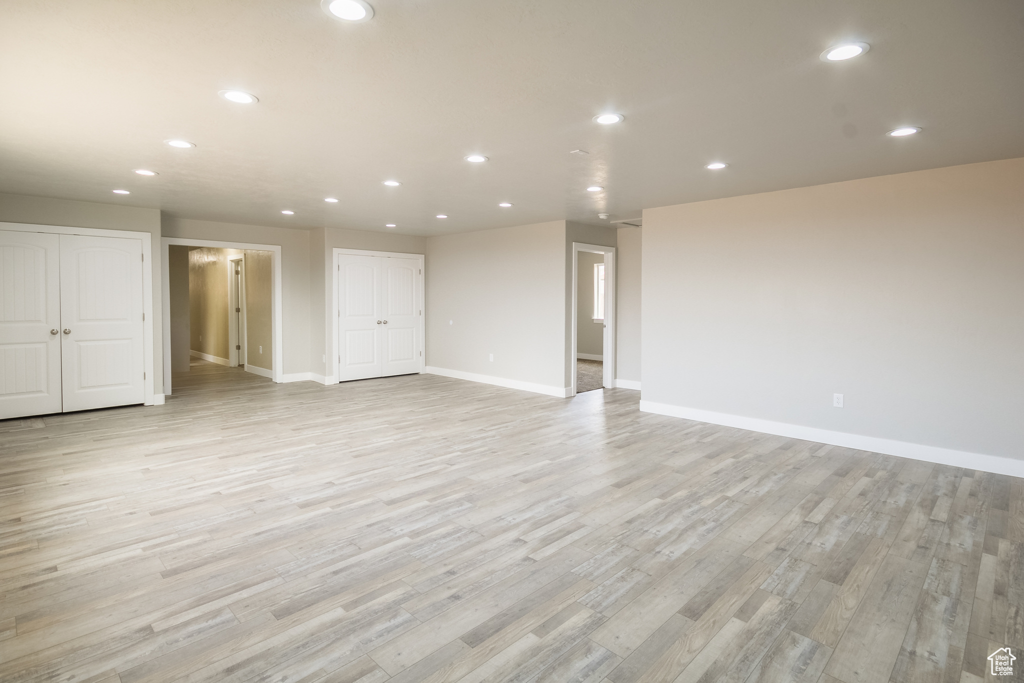 Unfurnished room featuring light hardwood / wood-style flooring