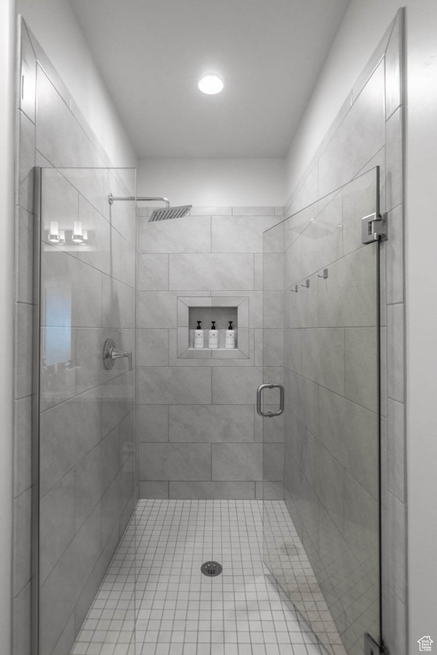 Bathroom featuring walk in shower