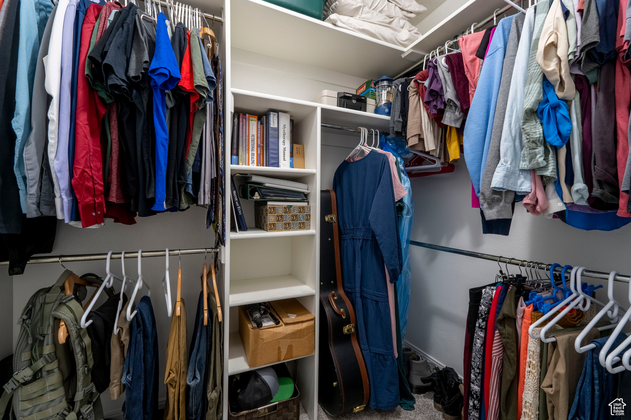 Walk in closet featuring carpet floors