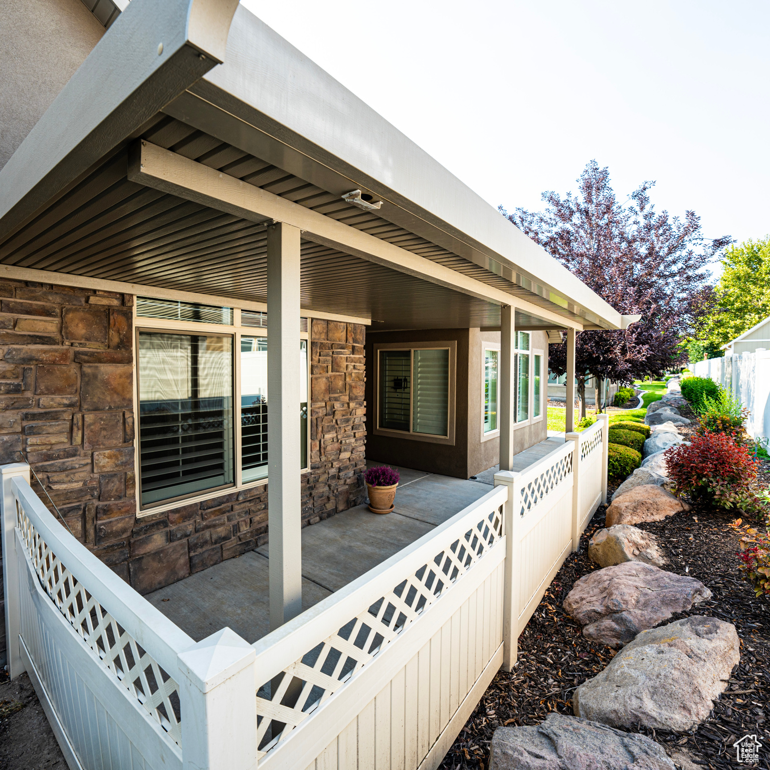 Exterior space featuring covered porch