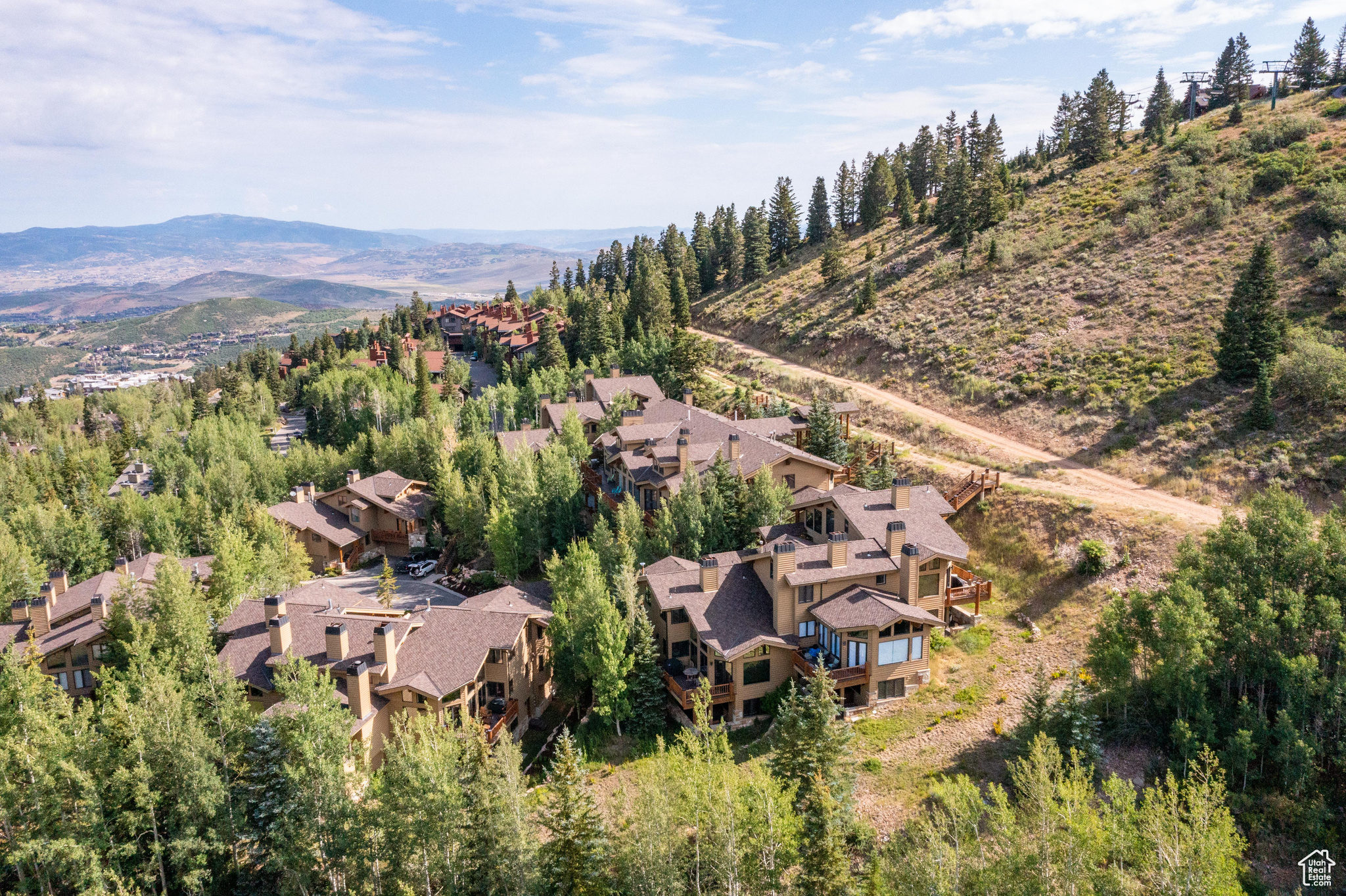 Bird's eye view featuring a mountain view