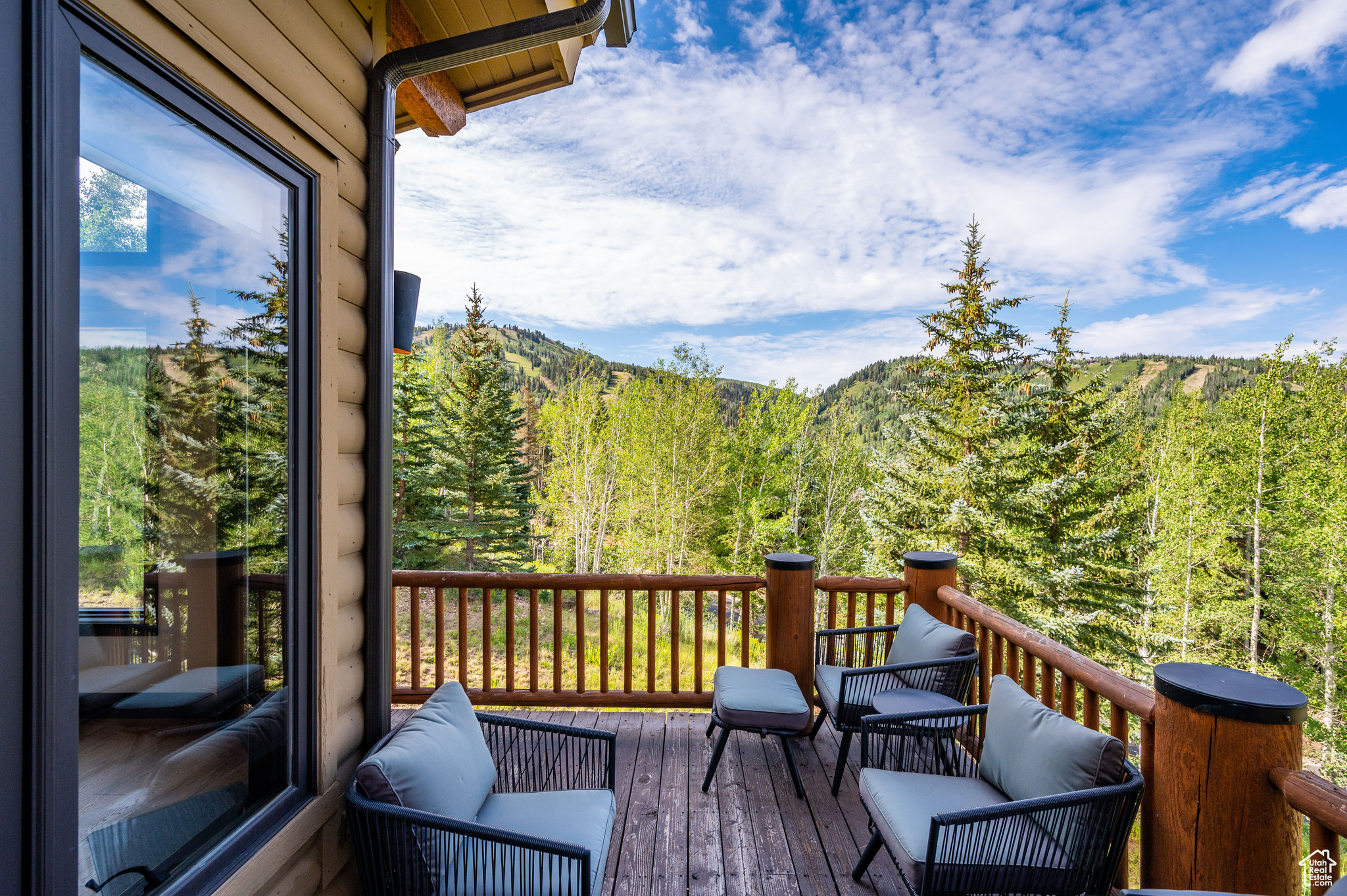 View of wooden deck