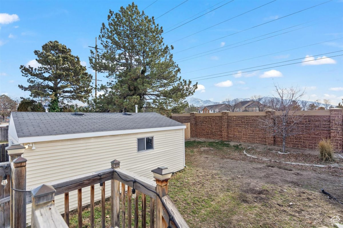 View of backyard