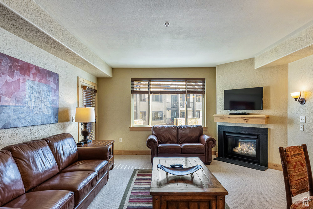 View of carpeted living room