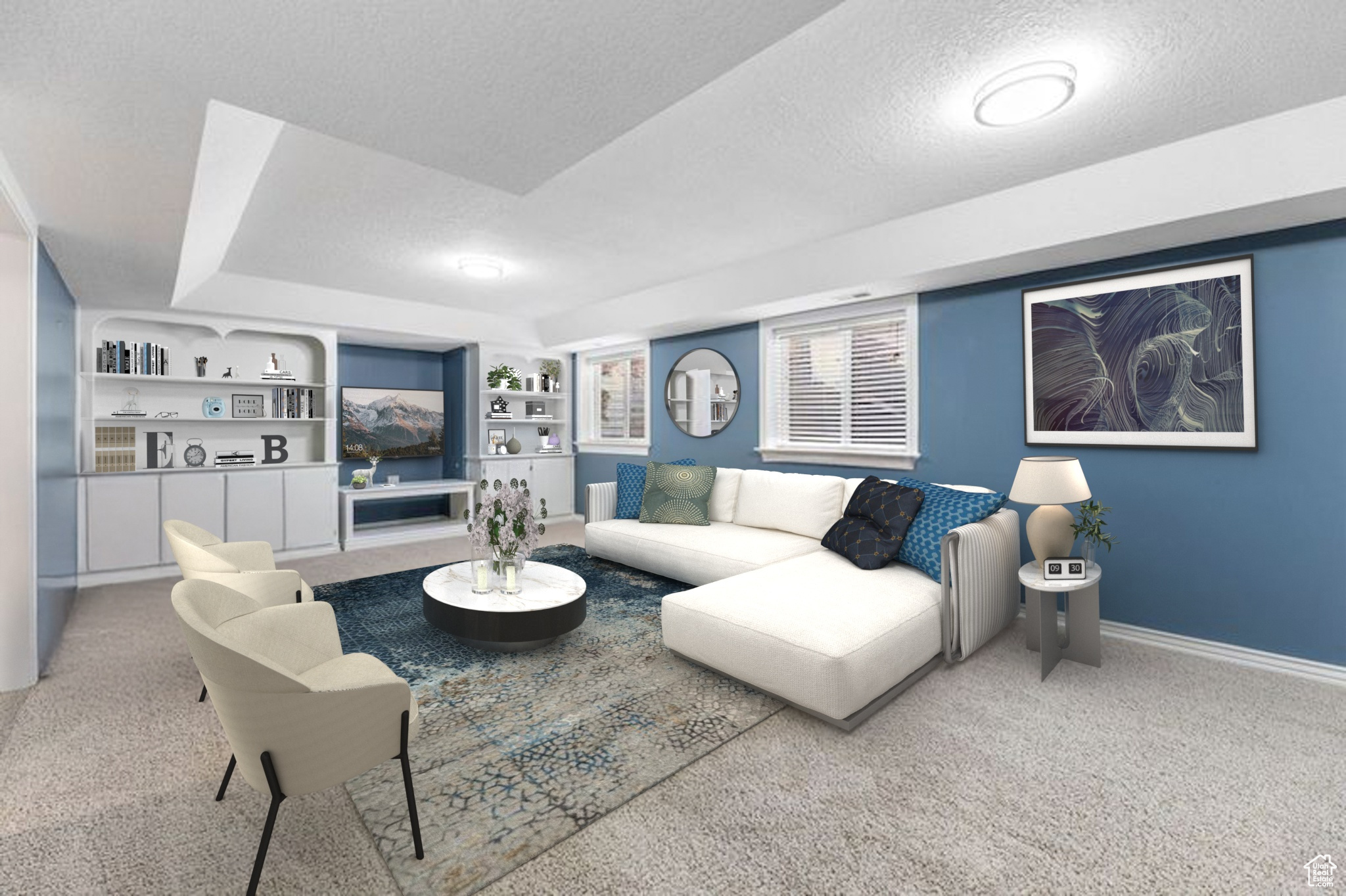 Virtually Staged Living Room