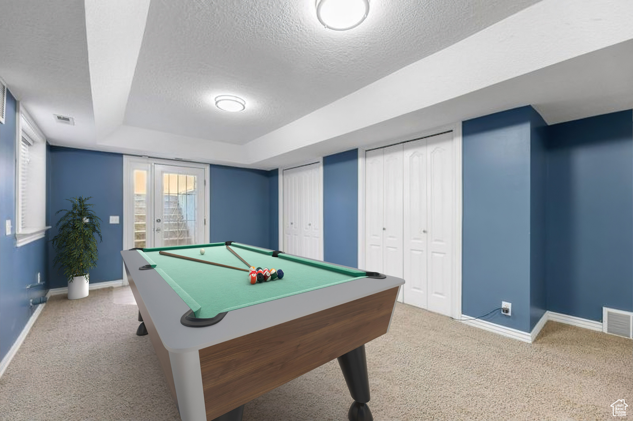 Virtually Staged Recreation Room