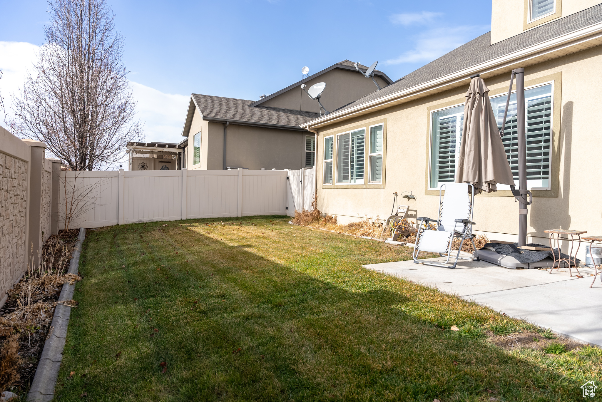 View of yard with a patio area