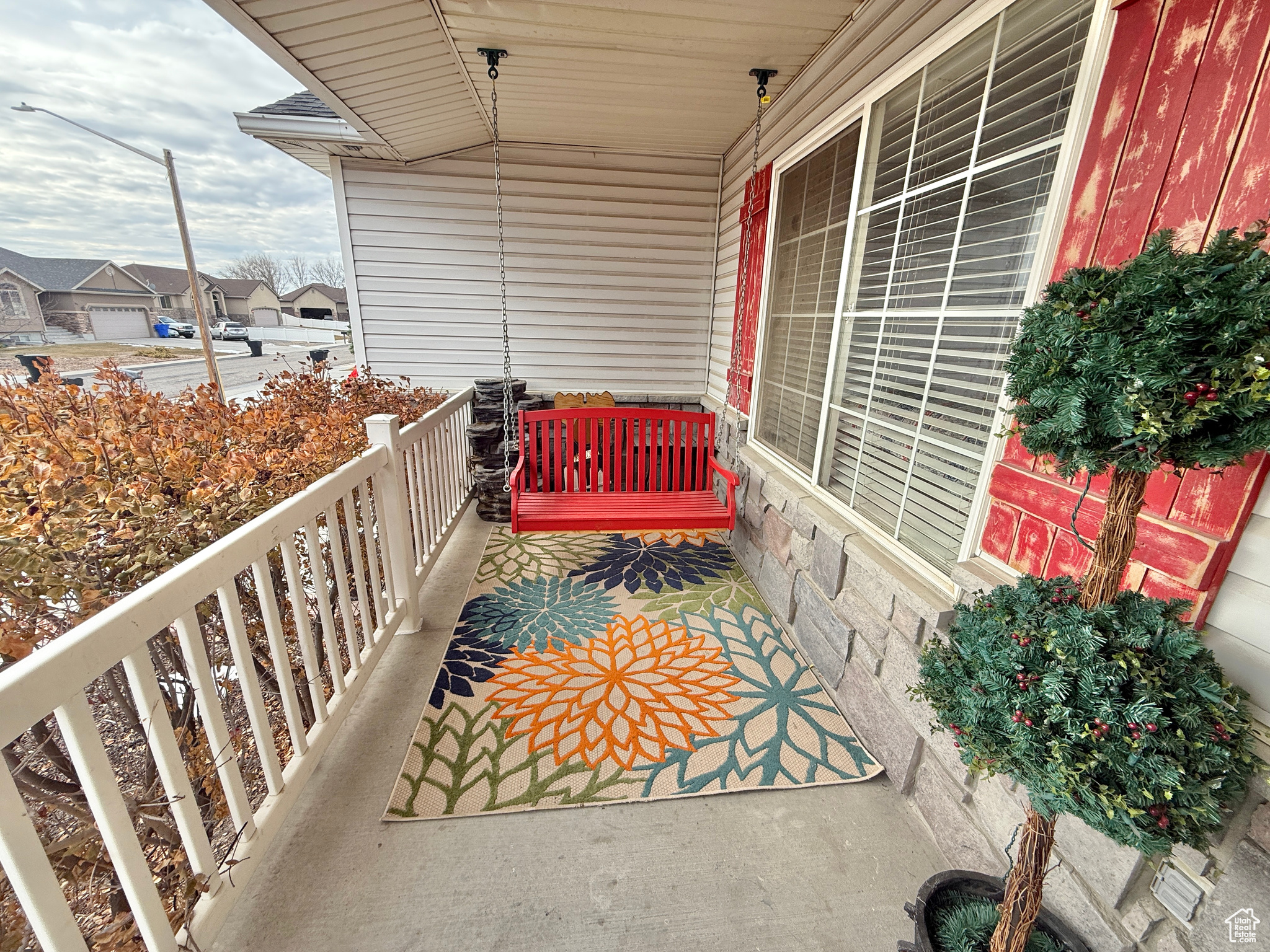 Balcony with a porch